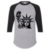 Unisex Three-Quarter Raglan Sleeve Baseball Jersey T-Shirt Thumbnail