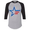 Unisex Three-Quarter Raglan Sleeve Baseball Jersey T-Shirt Thumbnail