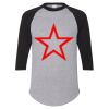 Unisex Three-Quarter Raglan Sleeve Baseball Jersey T-Shirt Thumbnail