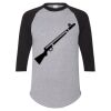 Unisex Three-Quarter Raglan Sleeve Baseball Jersey T-Shirt Thumbnail