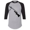 Unisex Three-Quarter Raglan Sleeve Baseball Jersey T-Shirt Thumbnail