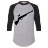 Unisex Three-Quarter Raglan Sleeve Baseball Jersey T-Shirt Thumbnail