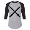 Unisex Three-Quarter Raglan Sleeve Baseball Jersey T-Shirt Thumbnail