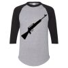 Unisex Three-Quarter Raglan Sleeve Baseball Jersey T-Shirt Thumbnail