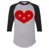 Unisex Three-Quarter Raglan Sleeve Baseball Jersey T-Shirt Thumbnail