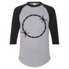 Unisex Three-Quarter Raglan Sleeve Baseball Jersey T-Shirt Thumbnail