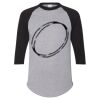 Unisex Three-Quarter Raglan Sleeve Baseball Jersey T-Shirt Thumbnail