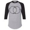 Unisex Three-Quarter Raglan Sleeve Baseball Jersey T-Shirt Thumbnail