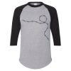Unisex Three-Quarter Raglan Sleeve Baseball Jersey T-Shirt Thumbnail