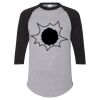 Unisex Three-Quarter Raglan Sleeve Baseball Jersey T-Shirt Thumbnail