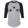 Unisex Three-Quarter Raglan Sleeve Baseball Jersey T-Shirt Thumbnail
