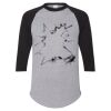 Unisex Three-Quarter Raglan Sleeve Baseball Jersey T-Shirt Thumbnail