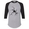 Unisex Three-Quarter Raglan Sleeve Baseball Jersey T-Shirt Thumbnail