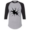 Unisex Three-Quarter Raglan Sleeve Baseball Jersey T-Shirt Thumbnail