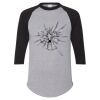 Unisex Three-Quarter Raglan Sleeve Baseball Jersey T-Shirt Thumbnail