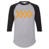 Unisex Three-Quarter Raglan Sleeve Baseball Jersey T-Shirt Thumbnail