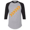 Unisex Three-Quarter Raglan Sleeve Baseball Jersey T-Shirt Thumbnail
