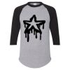 Unisex Three-Quarter Raglan Sleeve Baseball Jersey T-Shirt Thumbnail