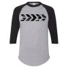Unisex Three-Quarter Raglan Sleeve Baseball Jersey T-Shirt Thumbnail