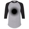 Unisex Three-Quarter Raglan Sleeve Baseball Jersey T-Shirt Thumbnail