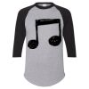 Unisex Three-Quarter Raglan Sleeve Baseball Jersey T-Shirt Thumbnail