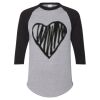 Unisex Three-Quarter Raglan Sleeve Baseball Jersey T-Shirt Thumbnail