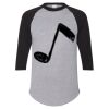 Unisex Three-Quarter Raglan Sleeve Baseball Jersey T-Shirt Thumbnail