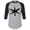 Unisex Three-Quarter Raglan Sleeve Baseball Jersey T-Shirt Thumbnail