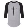 Unisex Three-Quarter Raglan Sleeve Baseball Jersey T-Shirt Thumbnail