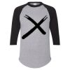 Unisex Three-Quarter Raglan Sleeve Baseball Jersey T-Shirt Thumbnail